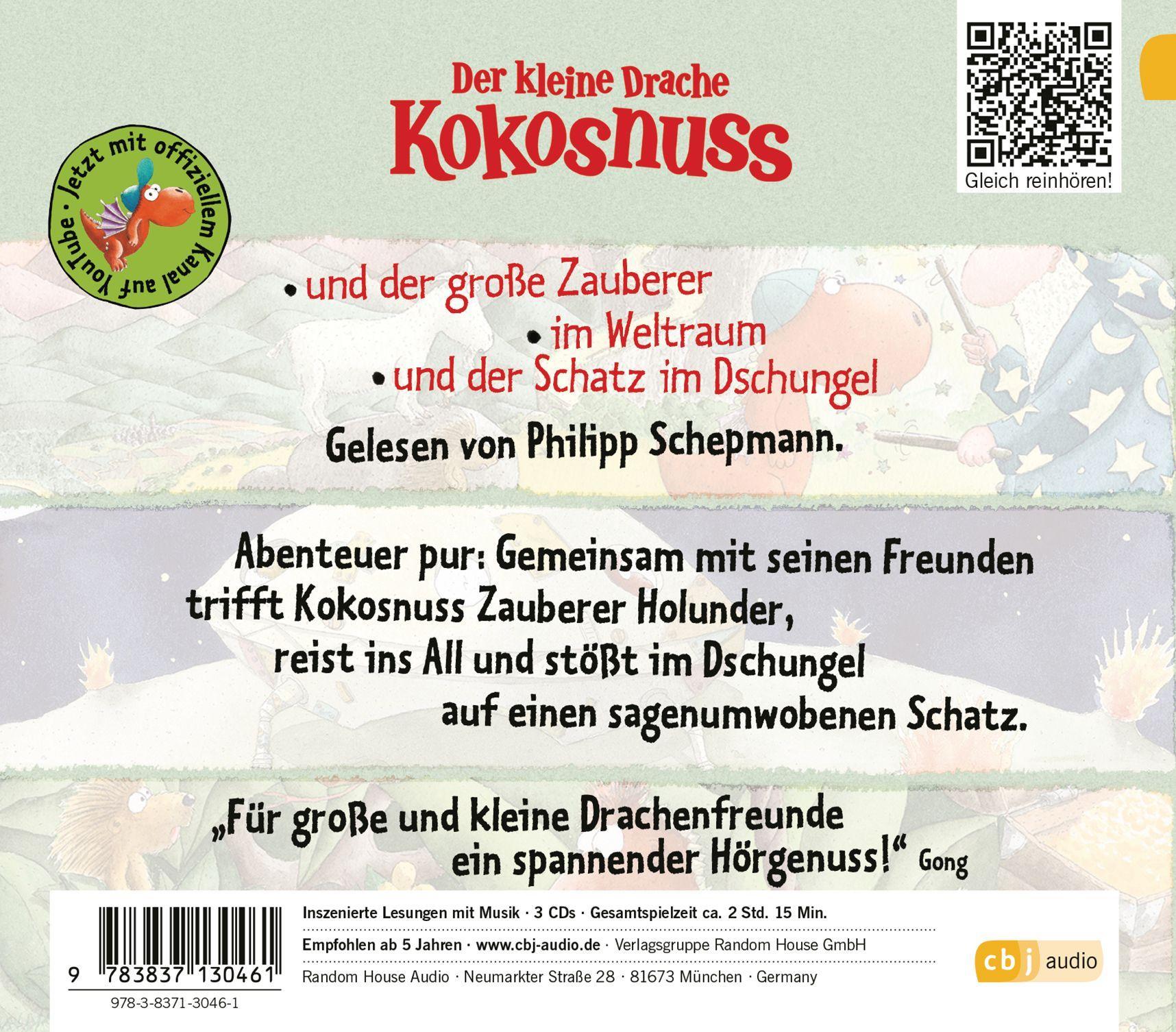 Beispielinhalt (Bild) Der kleine Drache Kokosnuss in drei spannenden Abenteuern