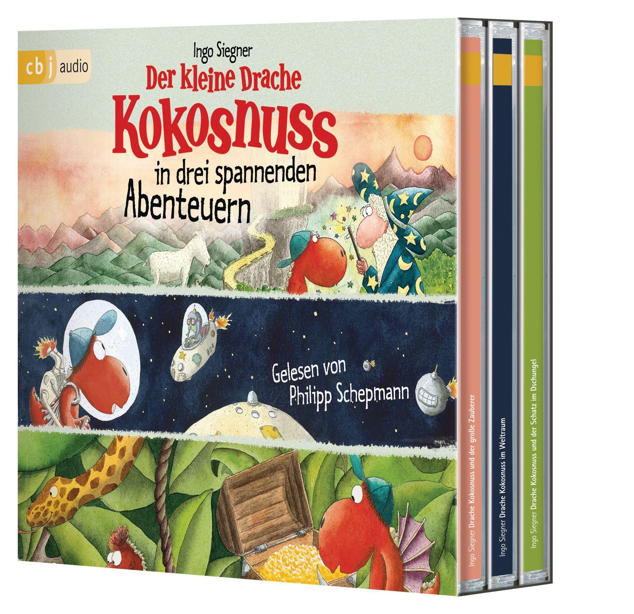 Vorderes Coverbild Der kleine Drache Kokosnuss in drei spannenden Abenteuern