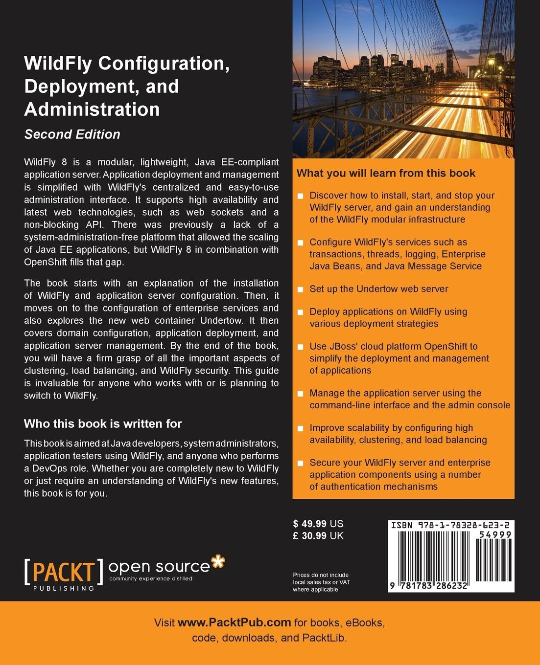 Rückseitencover WildFly Configuration, Deployment, and Administration(2nd Edition)