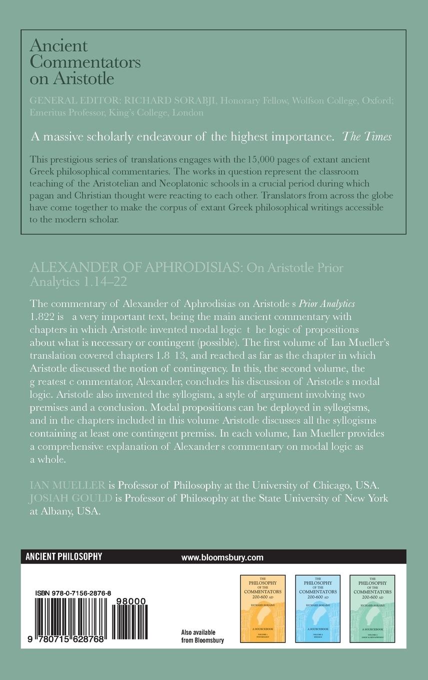 Rückseitencover Alexander of Aphrodisias