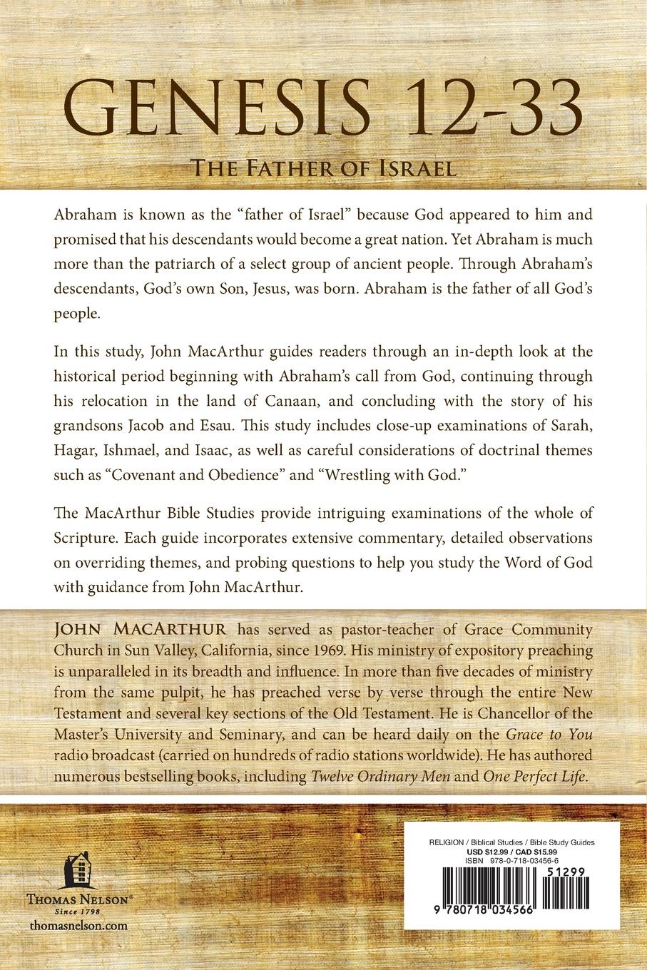 Rückseitencover El Genesis 12 to 33