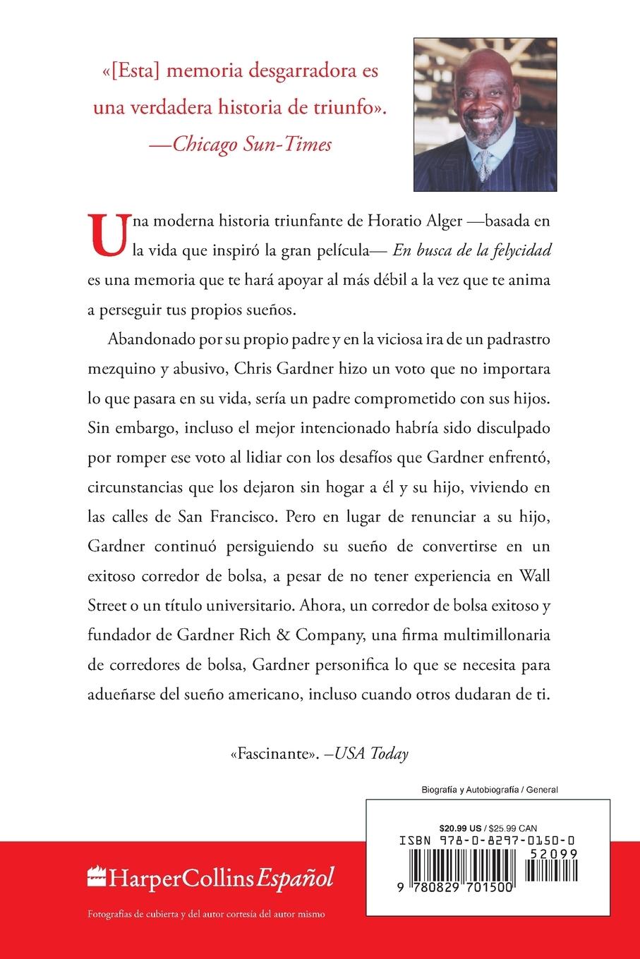 Rückseitencover En busca de la felycidad (Pursuit of Happyness - Spanish Edition)