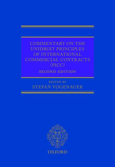 Vorderes Coverbild Commentary on the Unidroit Principles of International Commercial Contracts (Picc)