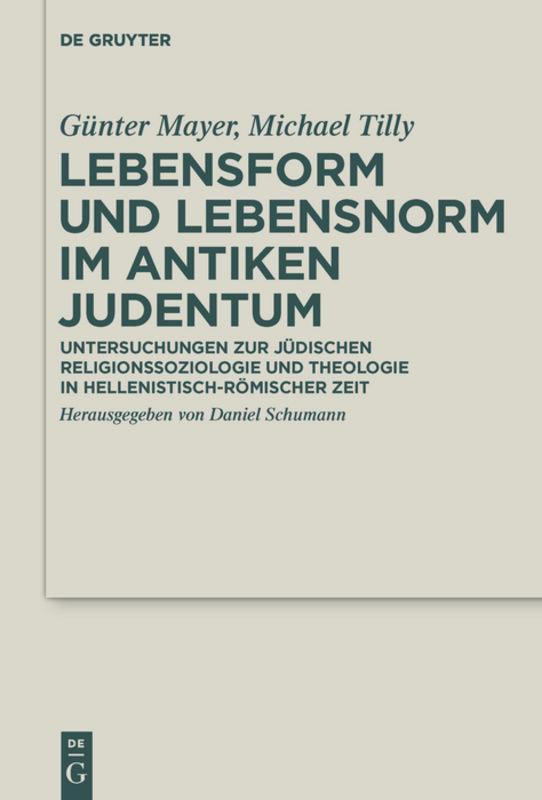 Vorderes Coverbild Lebensform und Lebensnorm im Antiken Judentum