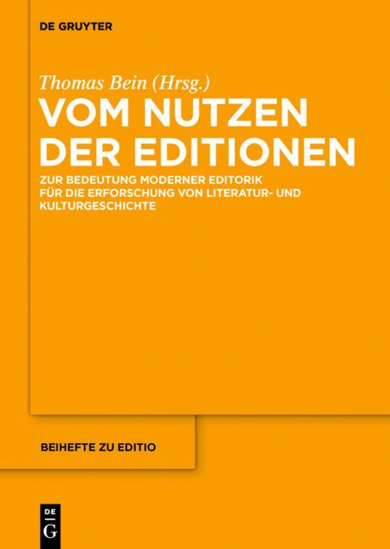 Vorderes Coverbild Vom Nutzen der Editionen