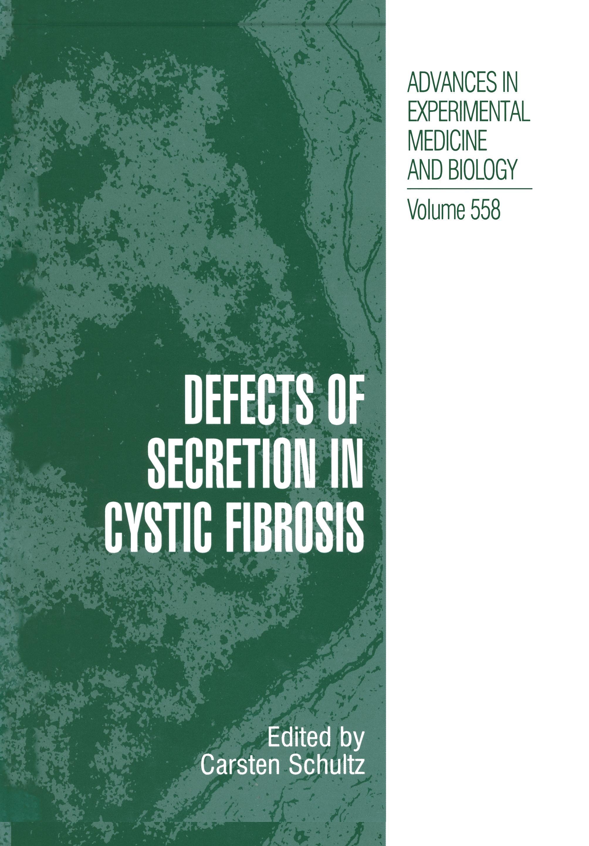 Vorderes Coverbild Defects of Secretion in Cystic Fibrosis