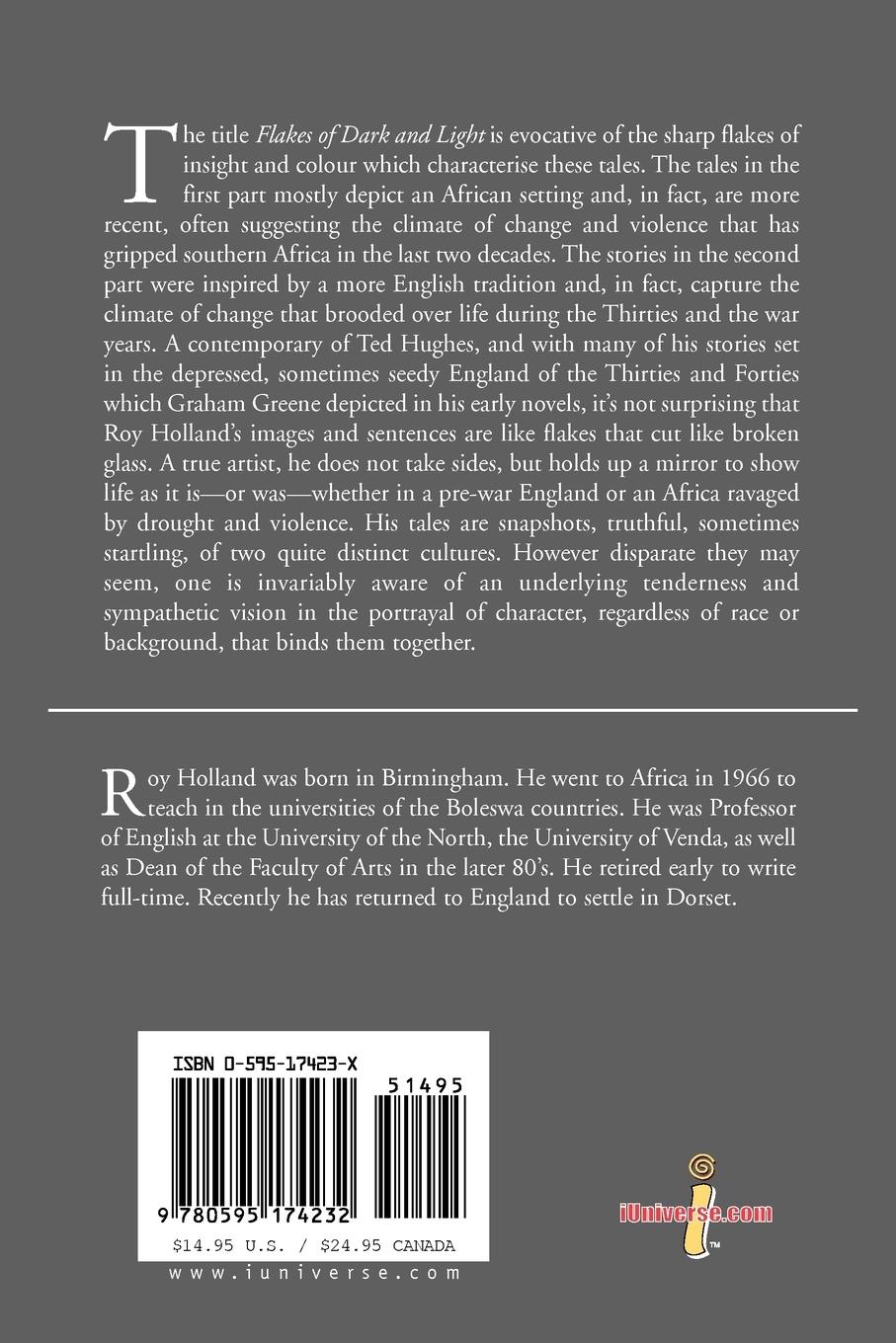 Rückseitencover Flakes of Dark and Light