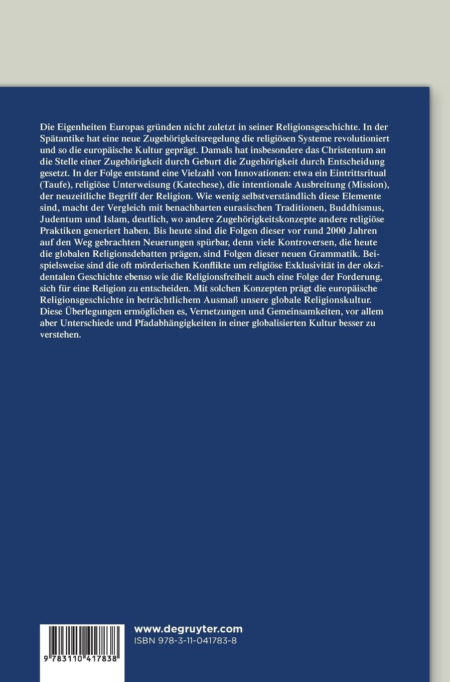 Rückseitencover "Europäische" Religionsgeschichte