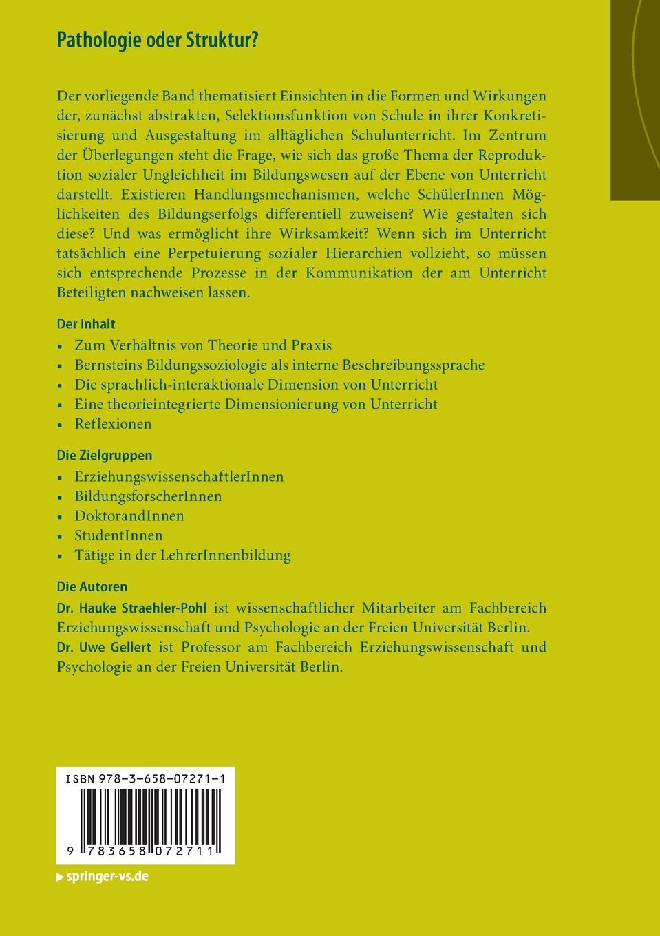 Rückseitencover Pathologie oder Struktur?