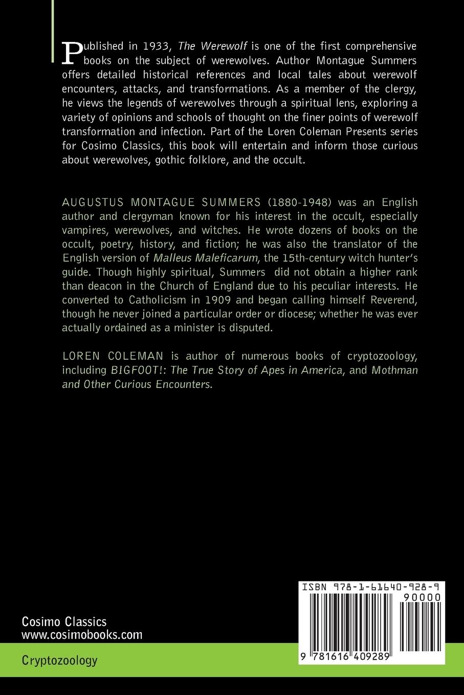 Rückseitencover The Werewolf