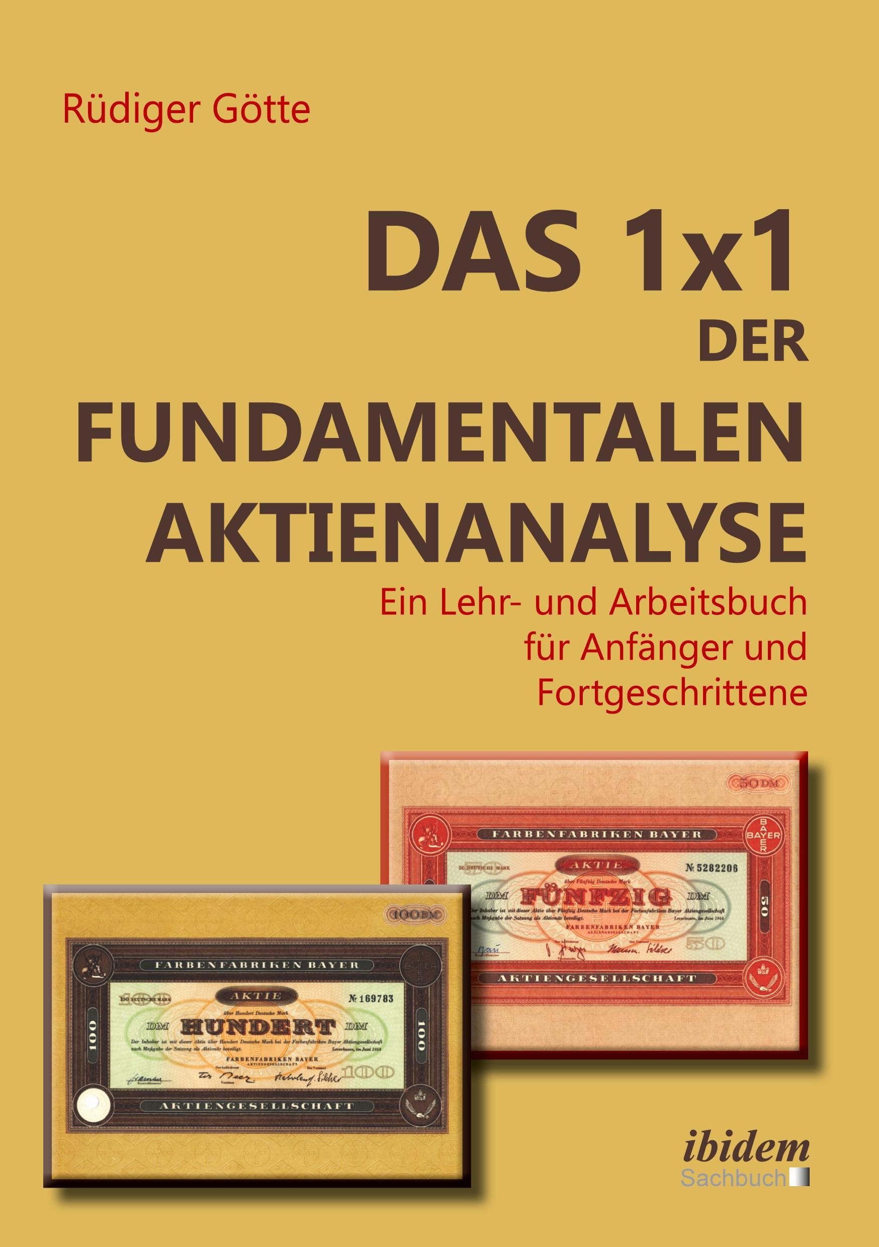 Vorderes Coverbild Das 1x1 der fundamentalen Aktienanalyse