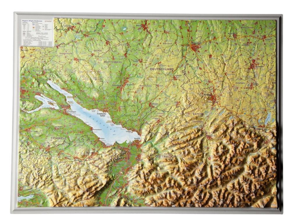 Vorderes Coverbild Relief Region Allgäu Bodensee 1 : 400.000