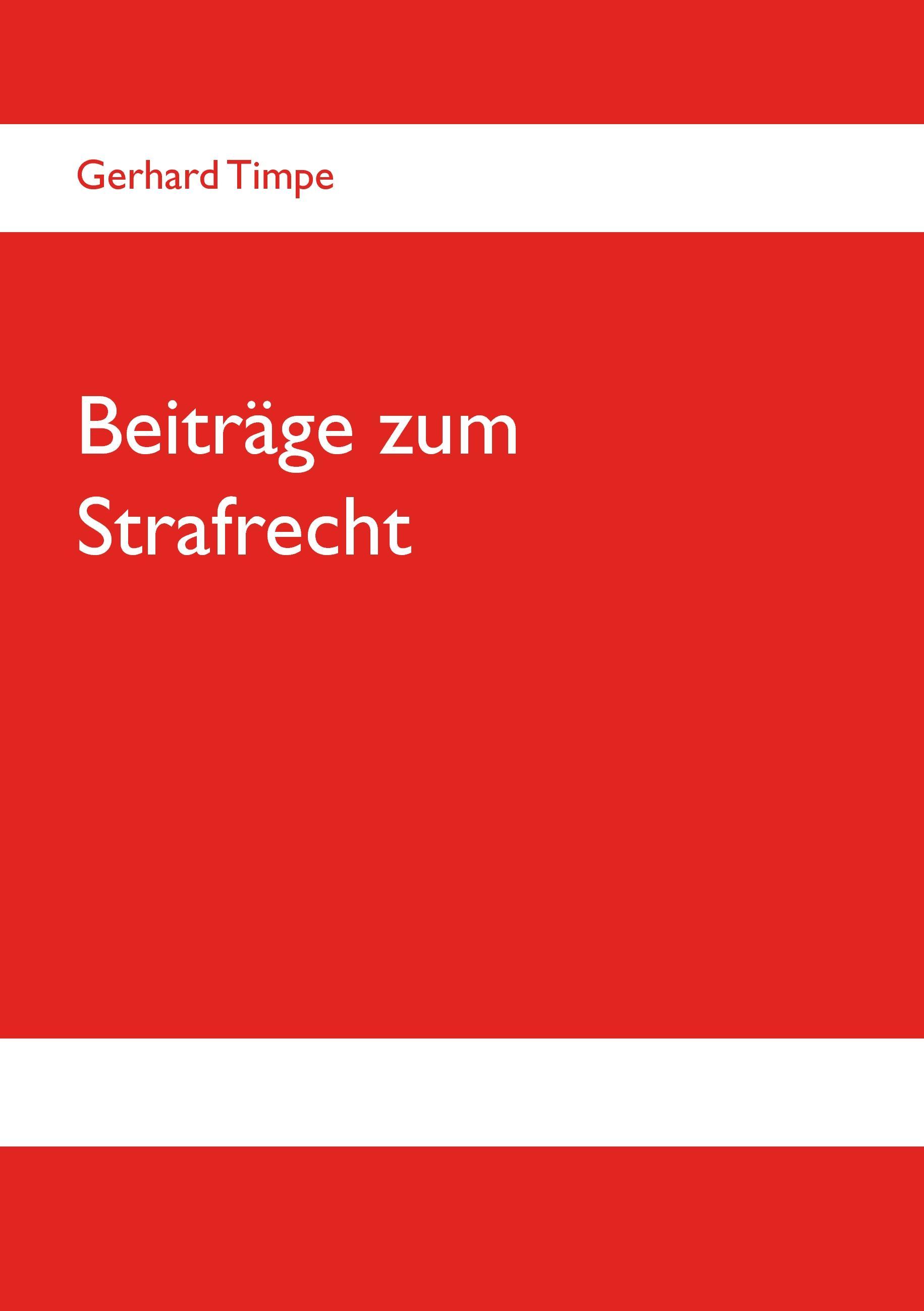 Vorderes Coverbild Beiträge zum Strafrecht