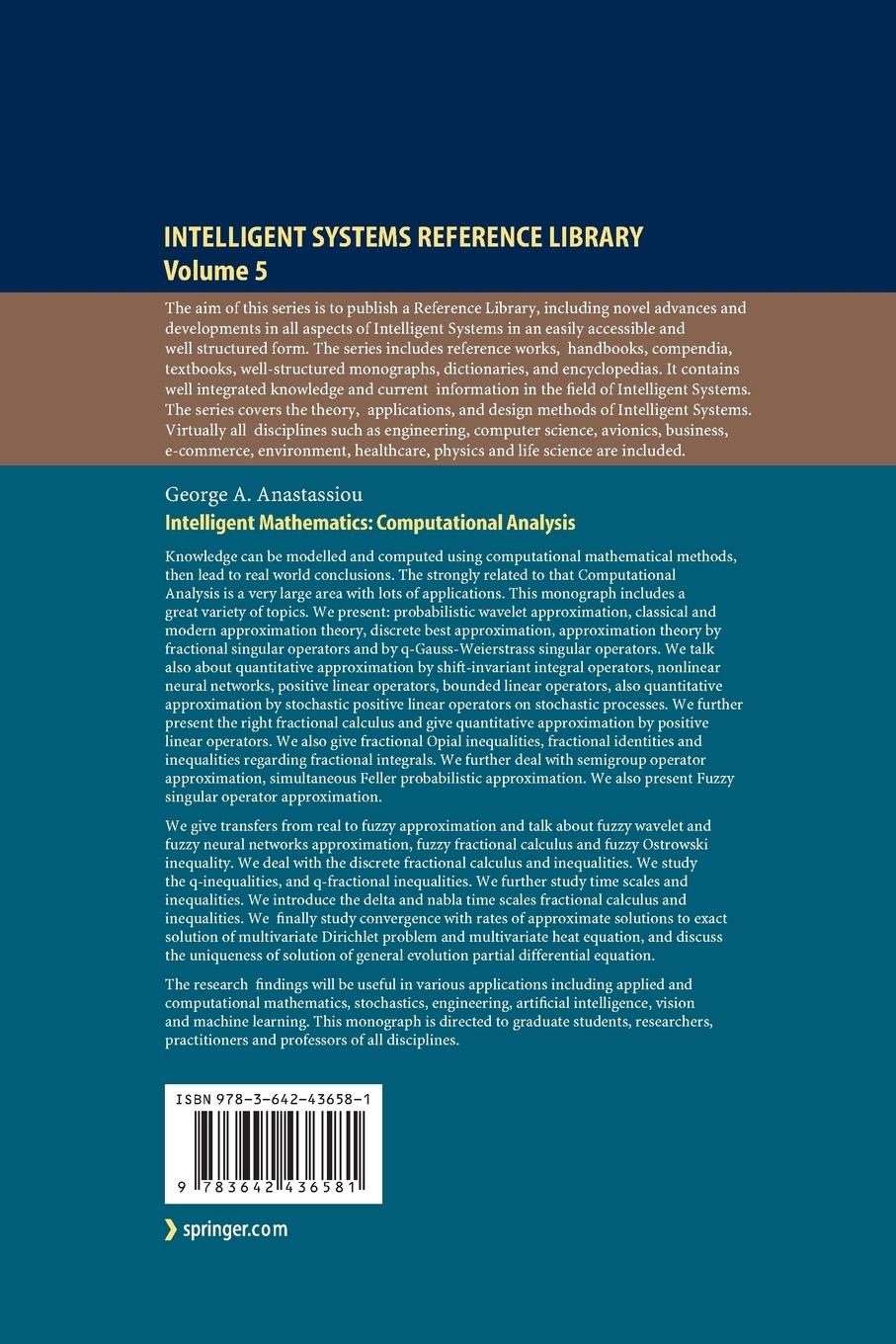 Rückseitencover Intelligent Mathematics: Computational Analysis