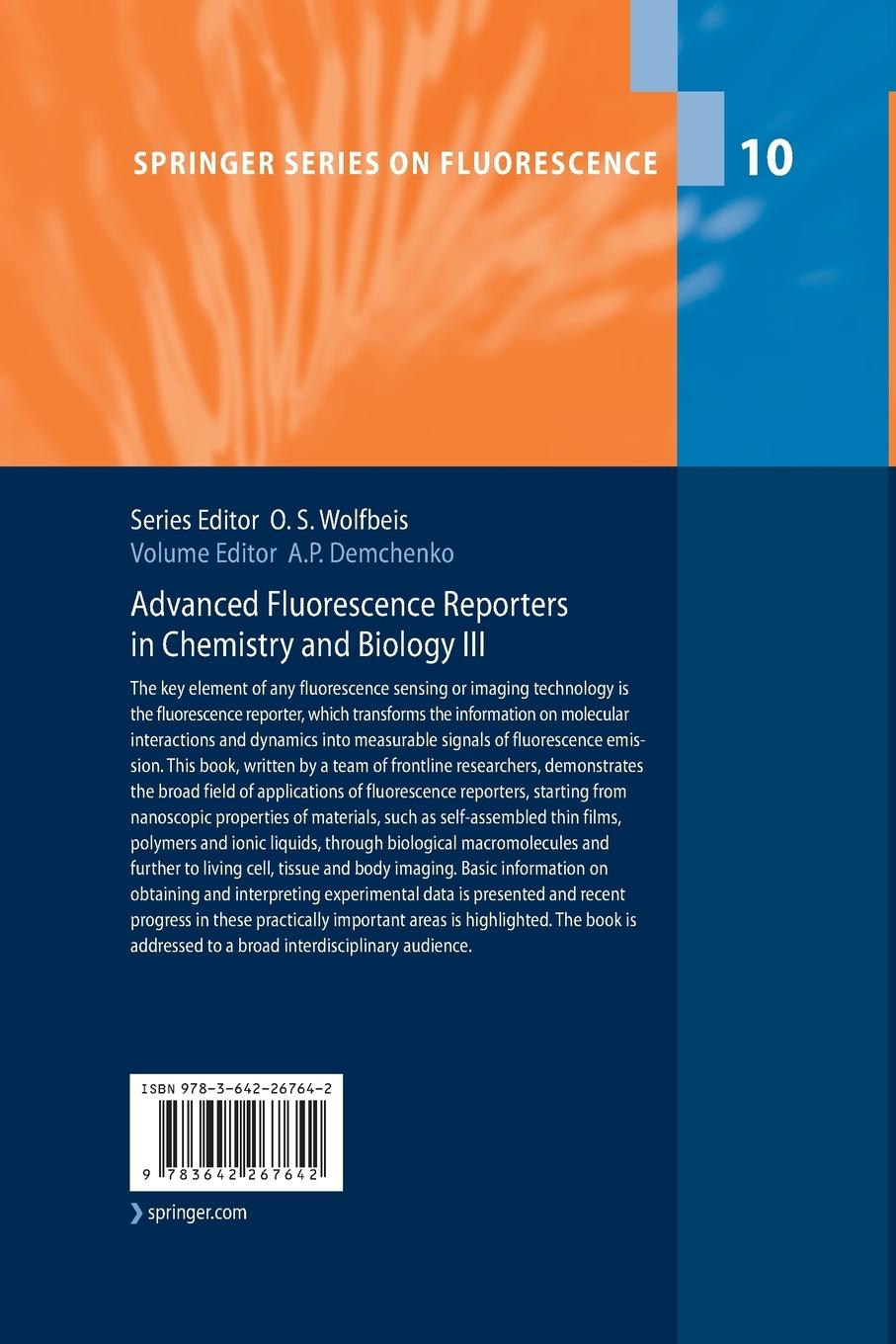 Rückseitencover Advanced Fluorescence Reporters in Chemistry and Biology III