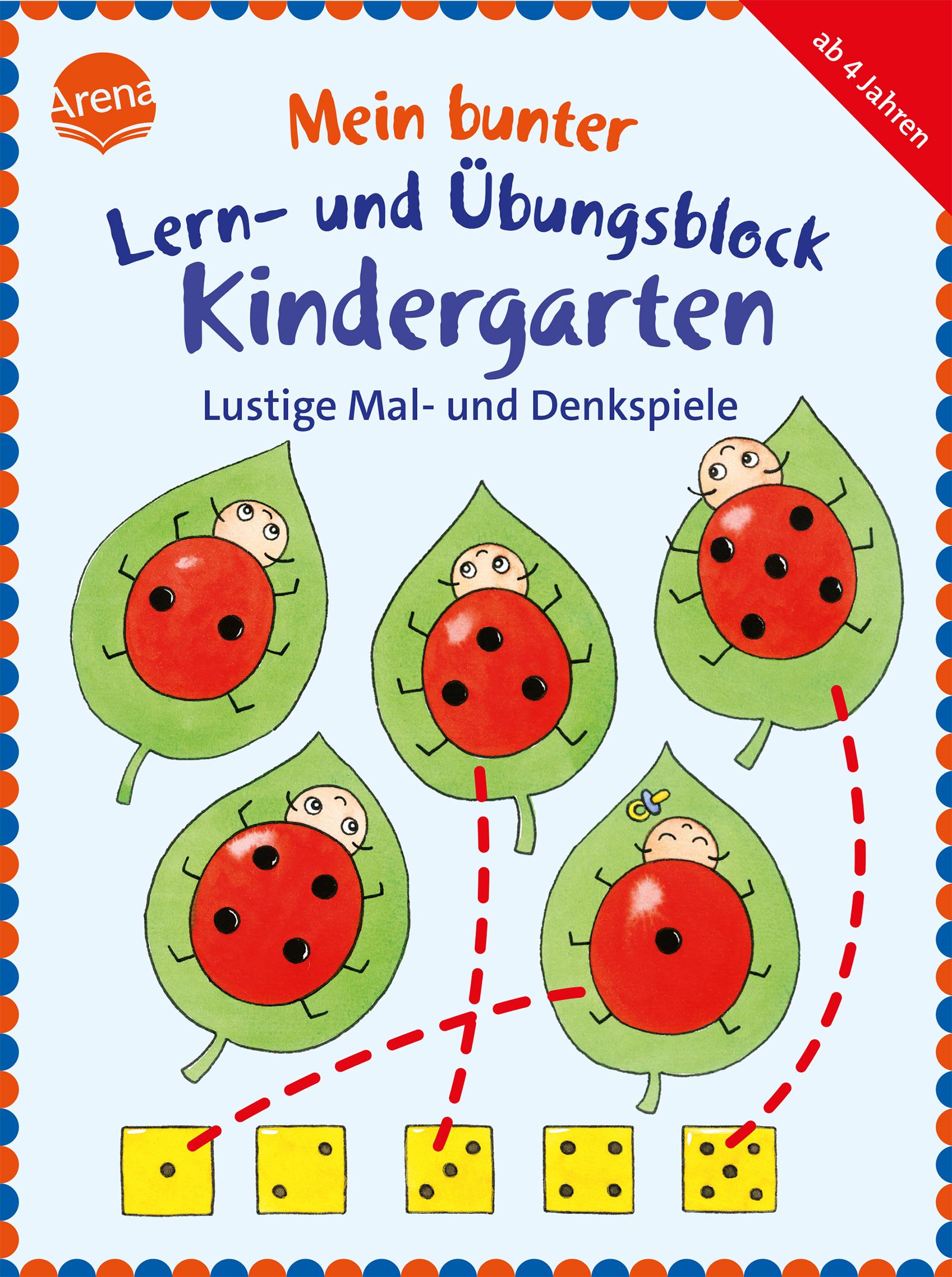Vorderes Coverbild Mein bunter Lern- und Übungsblock Kindergarten. Lustige Mal- und Denkspiele