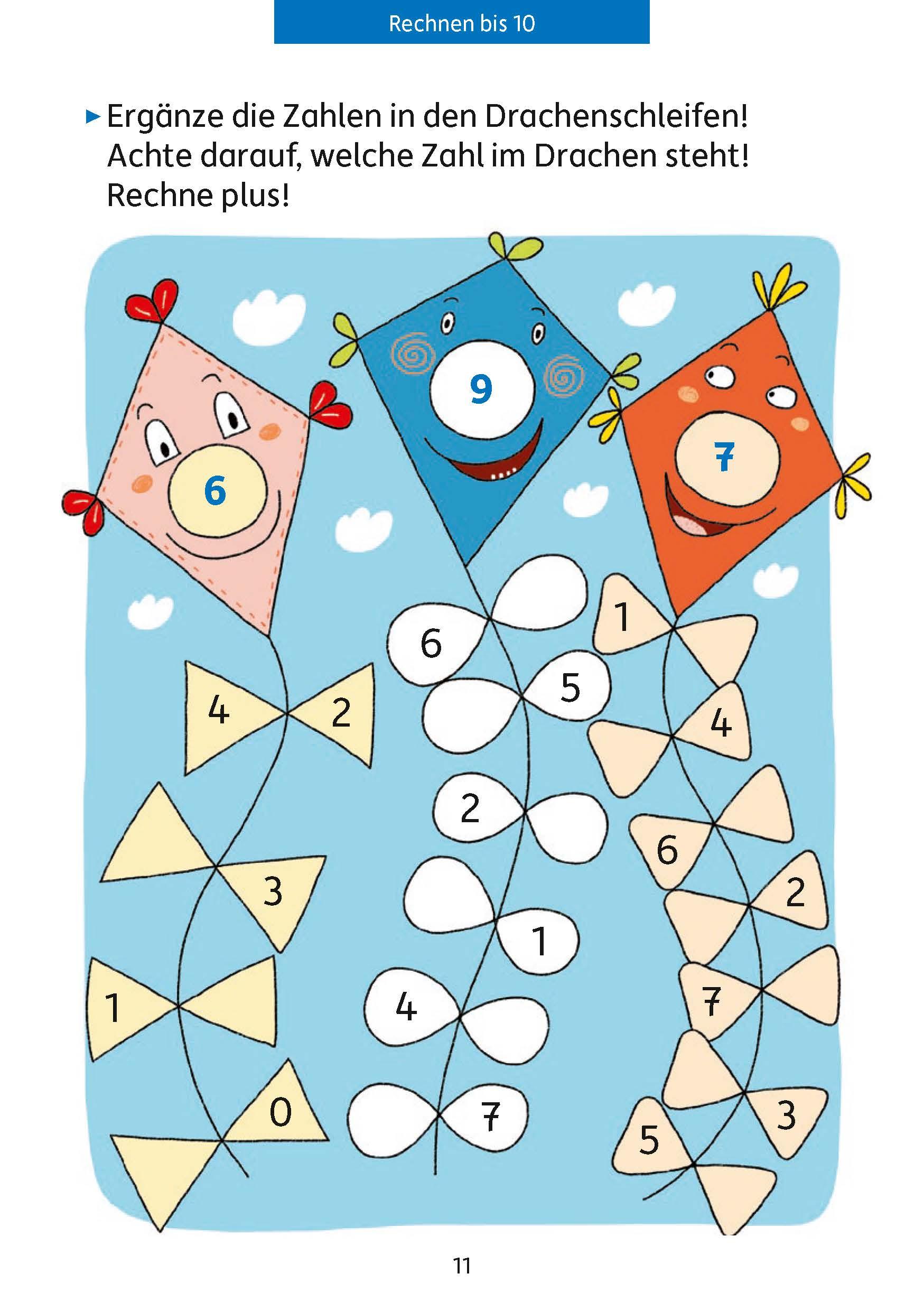 Beispielinhalt (Bild) Quer durch die 1. Klasse, Mathe und Deutsch - Übungsblock