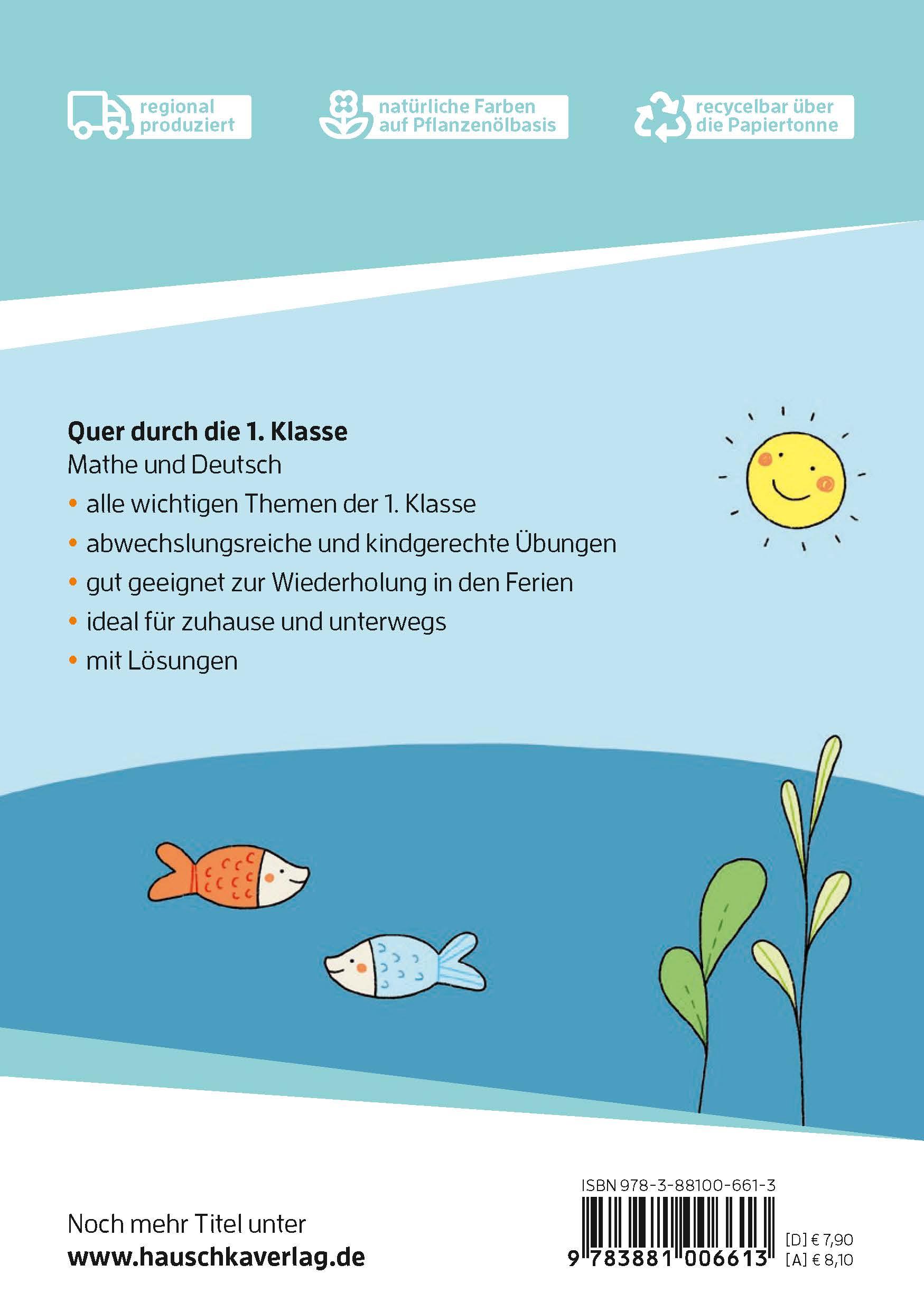 Beispielinhalt (Bild) Quer durch die 1. Klasse, Mathe und Deutsch - Übungsblock