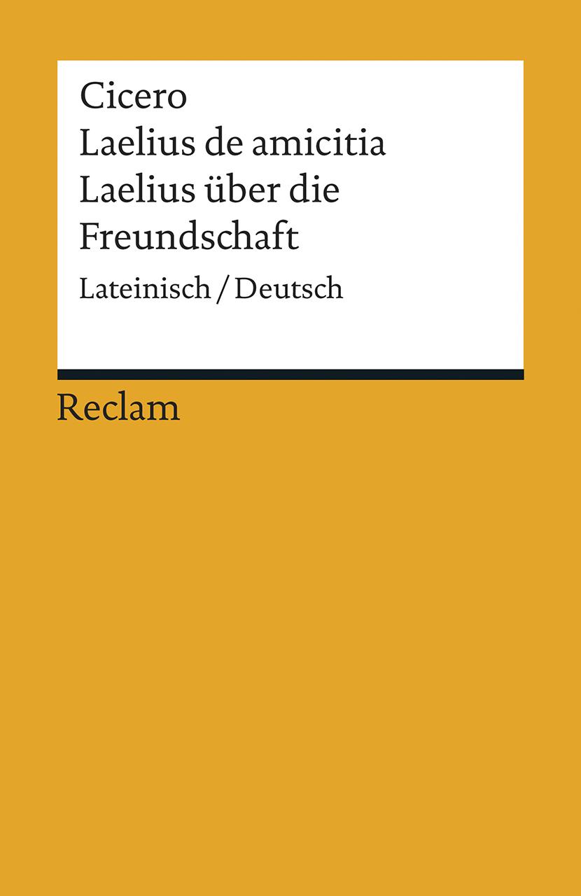 Vorderes Coverbild Laelius de amicitia / Laelius über die Freundschaft