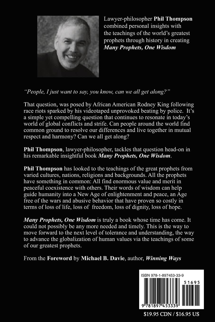 Rückseitencover Many Prophets One Wisdom