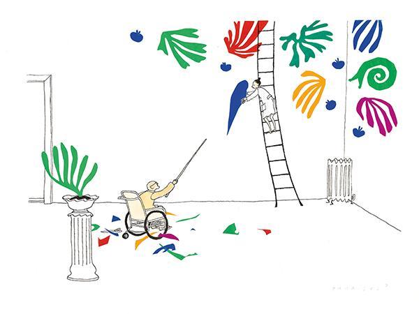 Beispielinhalt (Bild) Monsieur Matisse und seine fliegende Schere