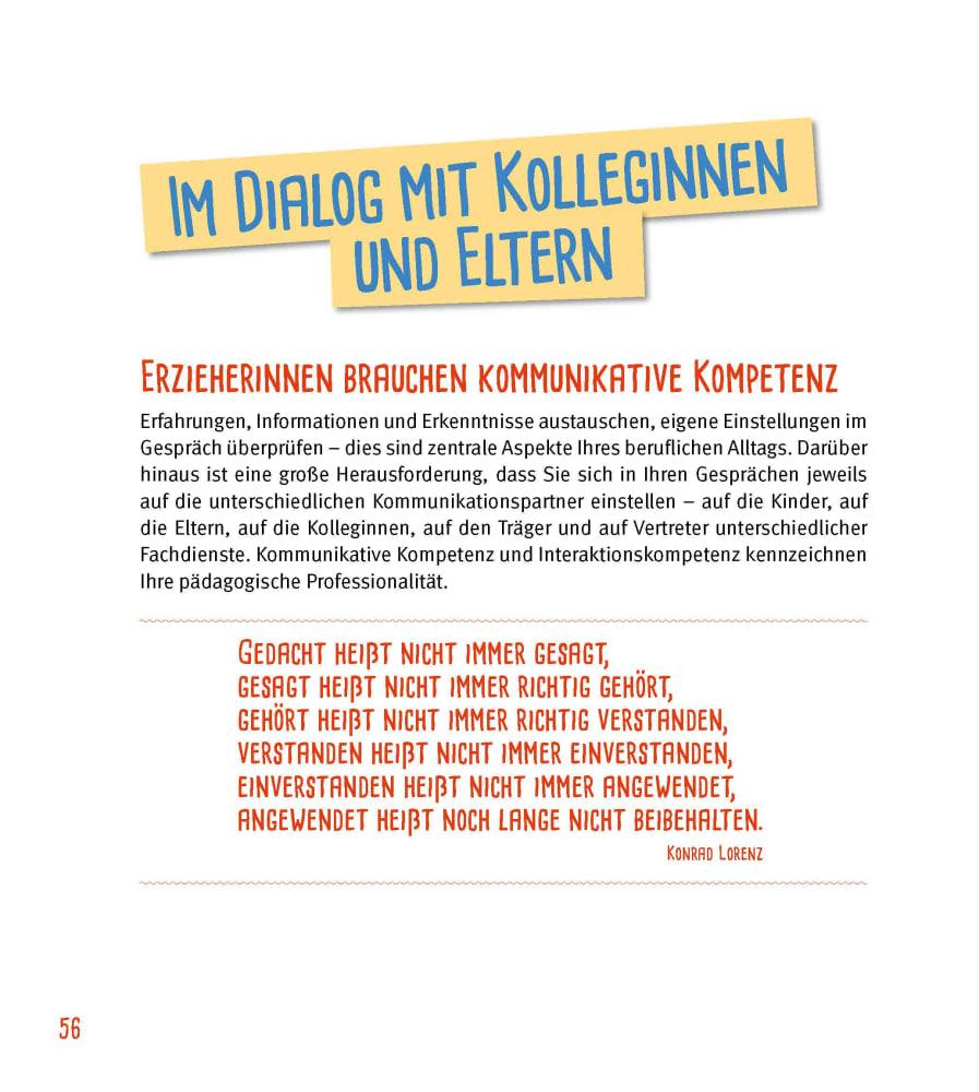 Beispielinhalt (Bild) Das Berufseinsteiger-Buch für ErzieherInnen