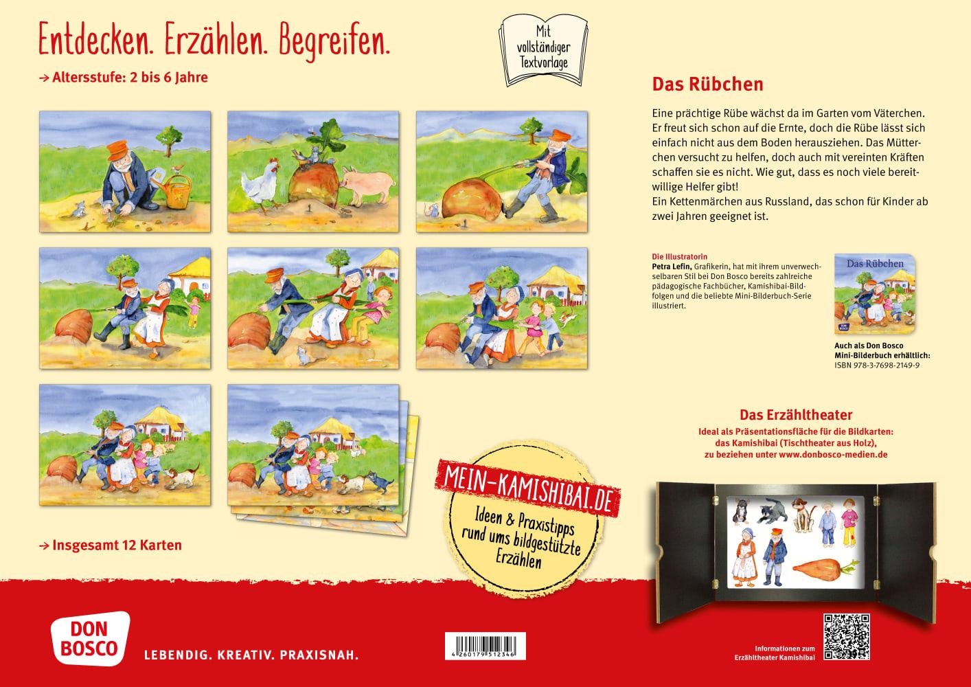 Beispielinhalt (Bild) Das Rübchen. Kamishibai Bildkartenset