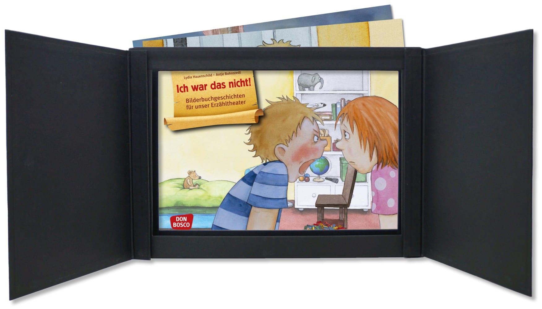 Beispielinhalt (Bild) Ich war das nicht! Kamishibai Bildkartenset.