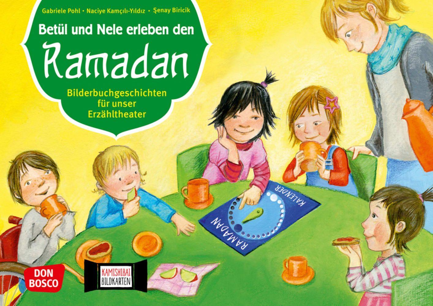 Vorderes Coverbild Betül und Nele erleben den Ramadan. Kamishibai Bildkartenset.