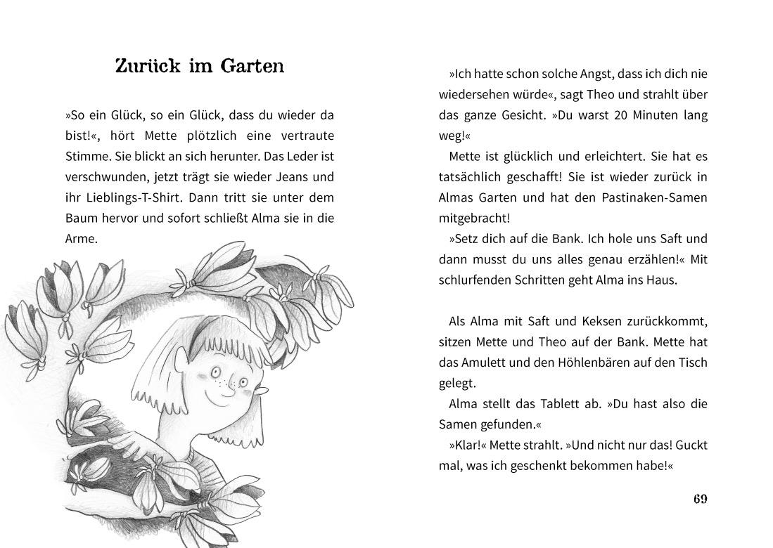 Beispielinhalt (Bild) Almas geheimer Garten - Mit der Hammelmöhre in die Steinzeit