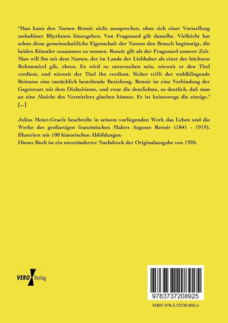 Rückseitencover Auguste Renoir