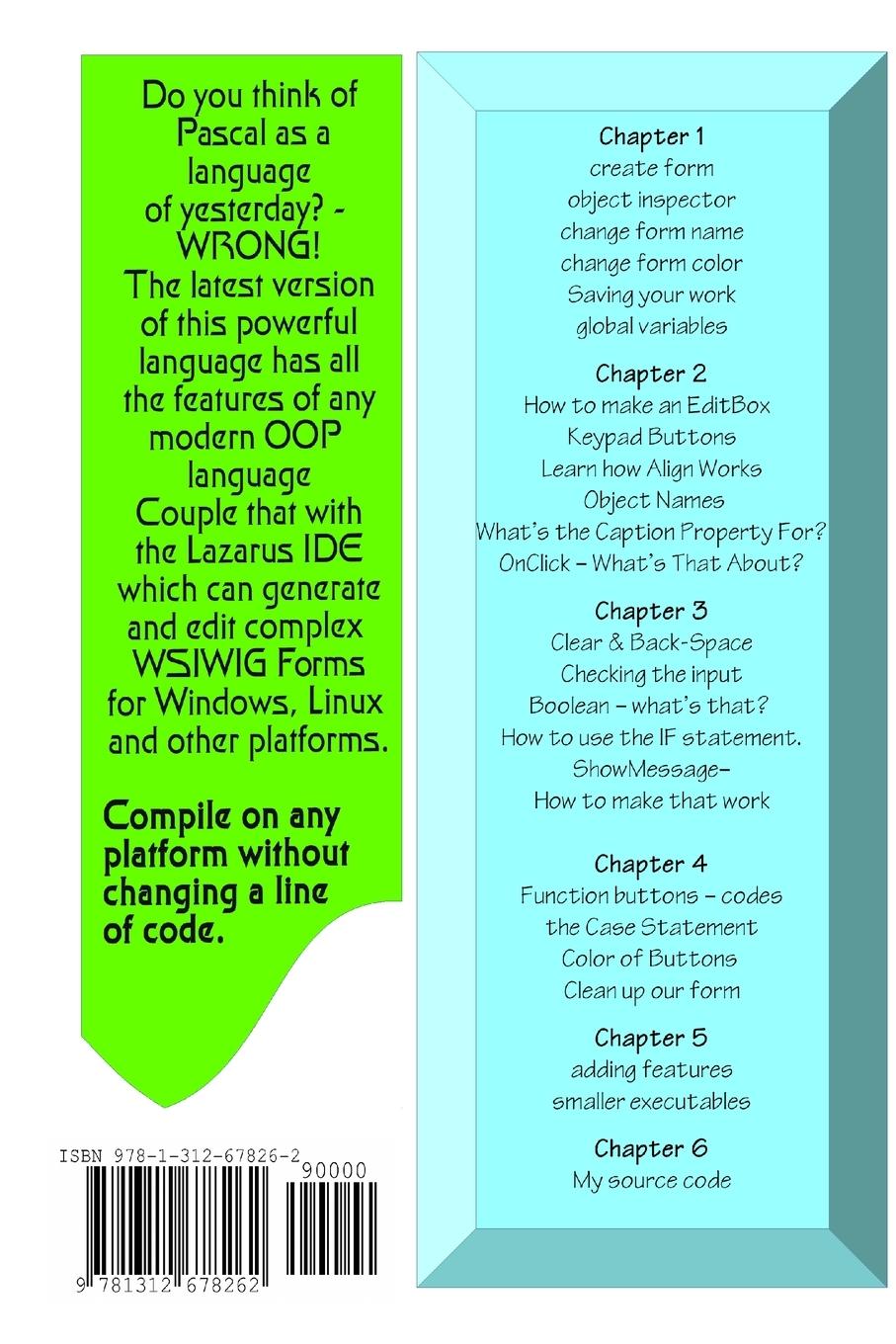 Rückseitencover Lazarus & Object Pascal Notebook #4