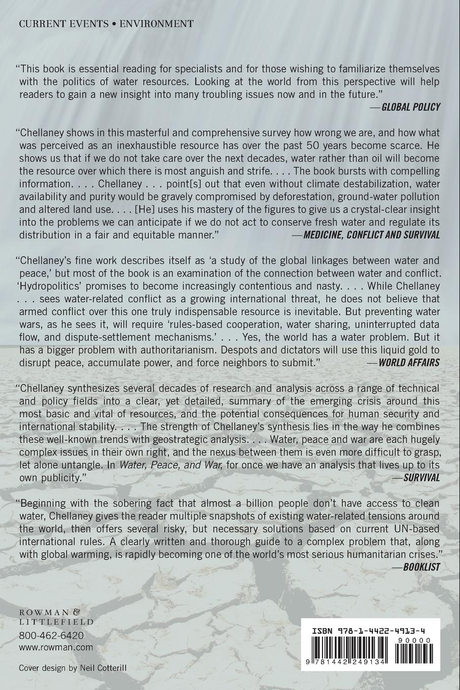 Rückseitencover Water, Peace, and War