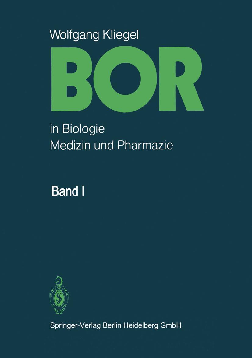 Vorderes Coverbild Bor in Biologie, Medizin und Pharmazie