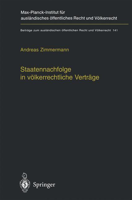 Vorderes Coverbild Staatennachfolge in völkerrechtliche Verträge