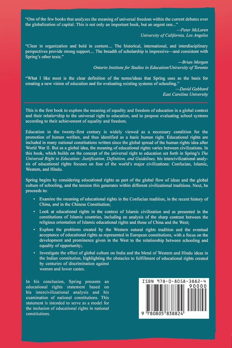 Rückseitencover Globalization and Educational Rights