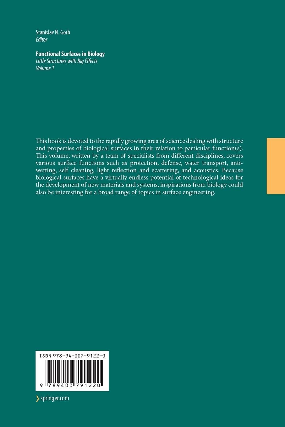 Rückseitencover Functional Surfaces in Biology