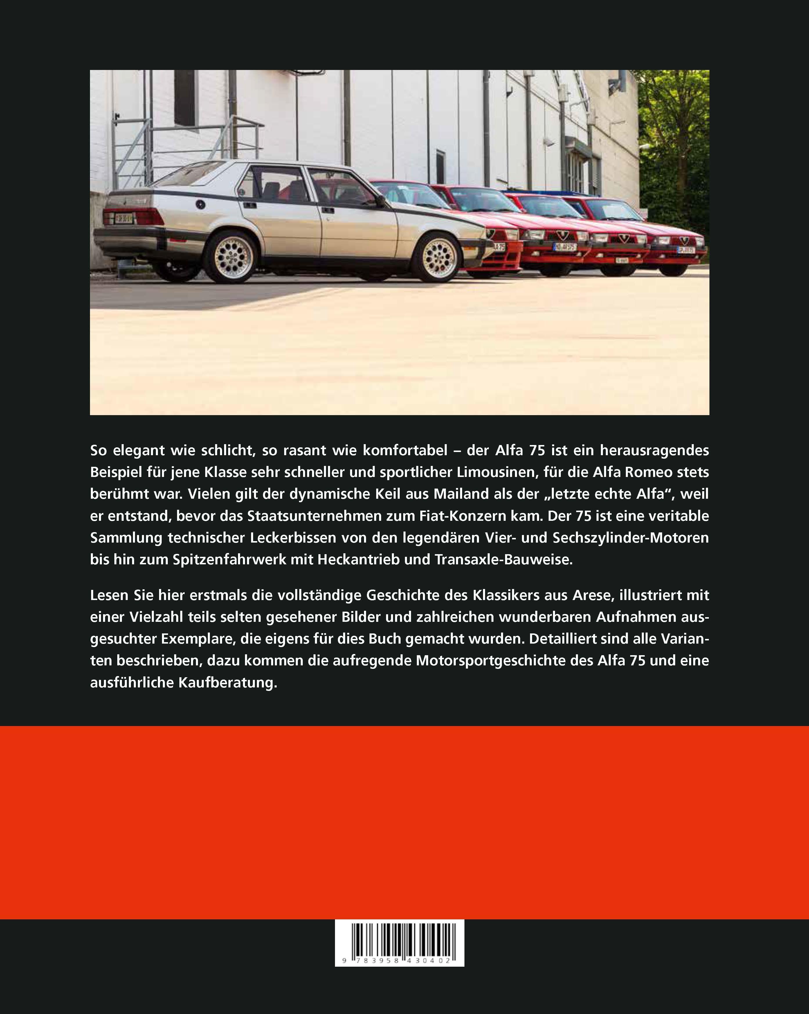 Rückseitencover Alfa Romeo 75