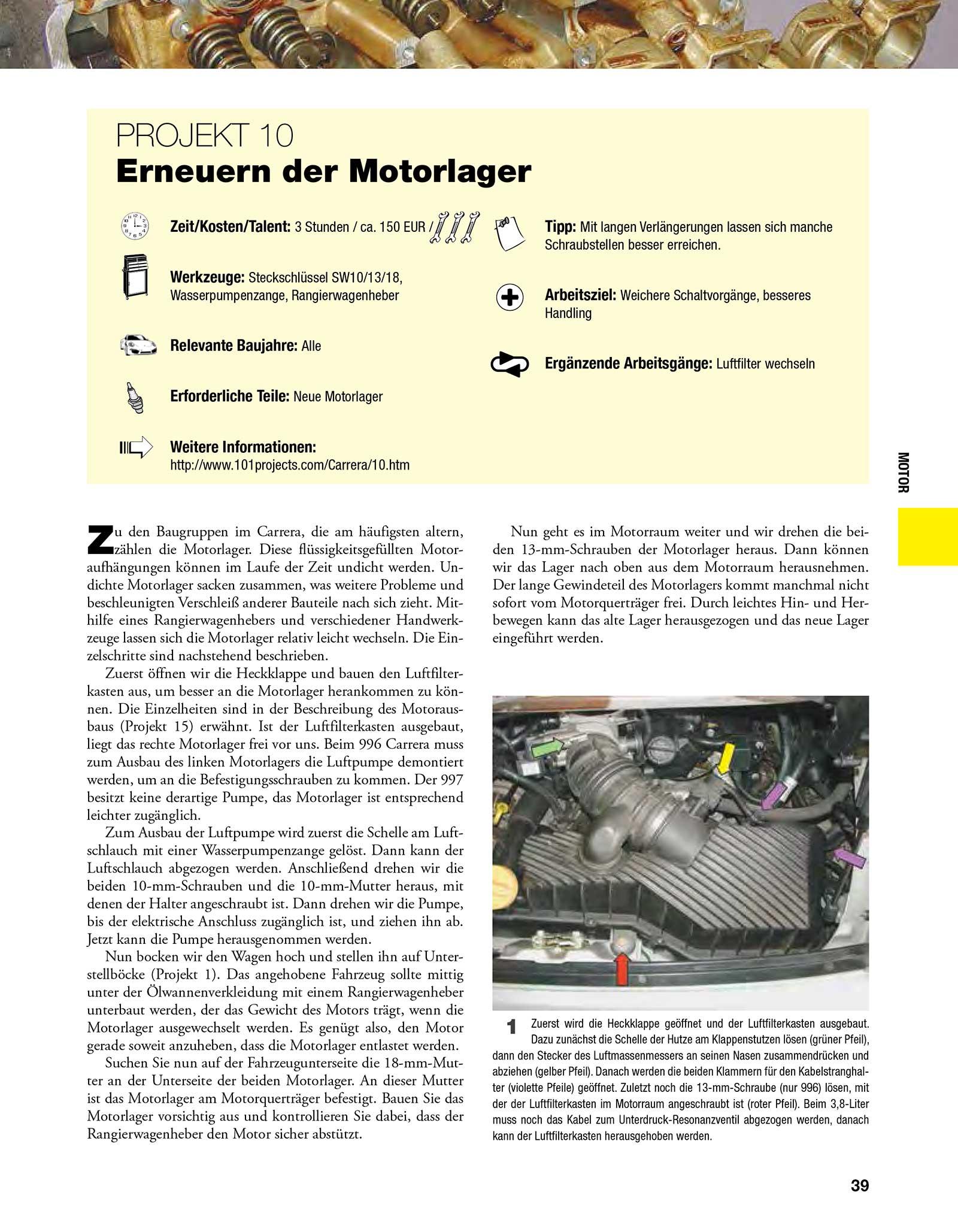 Beispielinhalt (Bild) Das 911er 996/997 Schrauberhandbuch (1998-2008)