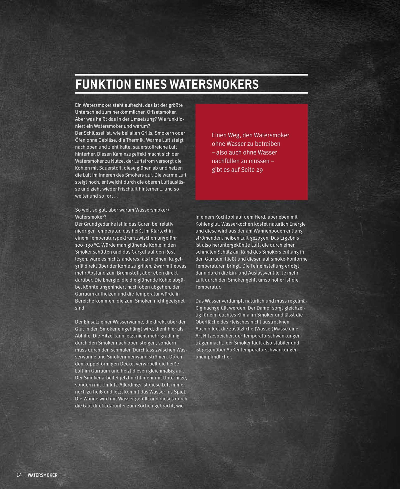 Beispielinhalt (Bild) Das große Watersmoker Buch