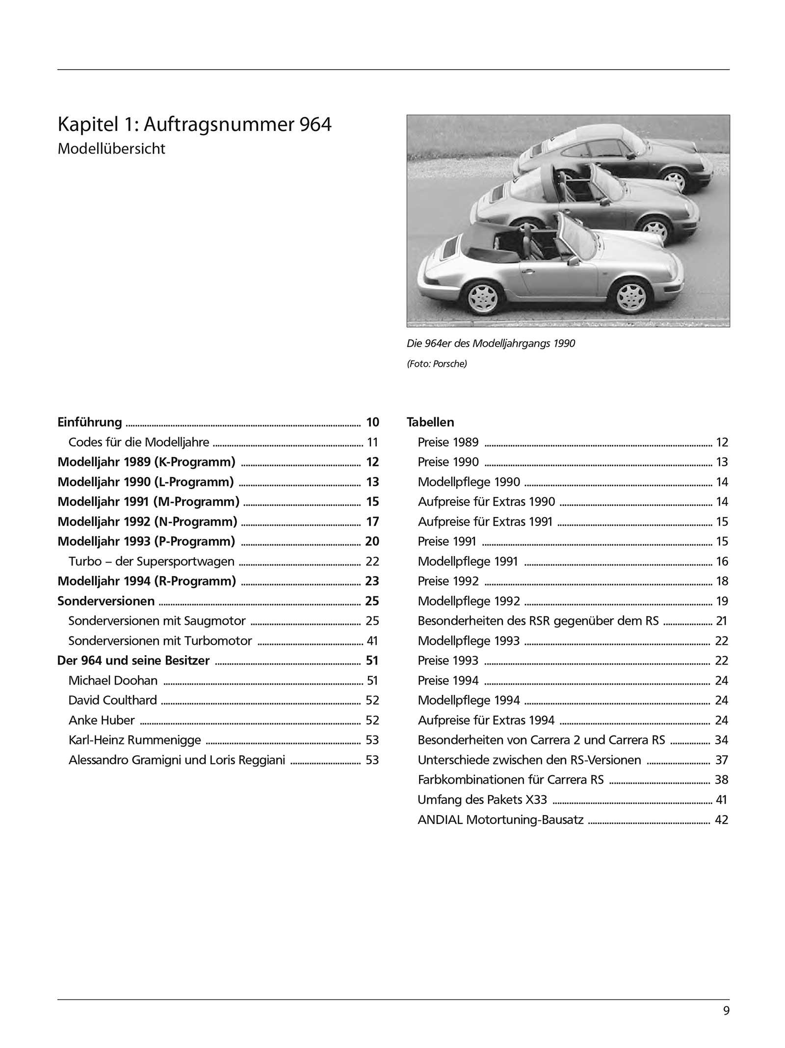 Beispielinhalt (Bild) Handbuch Porsche 911 Typ 964