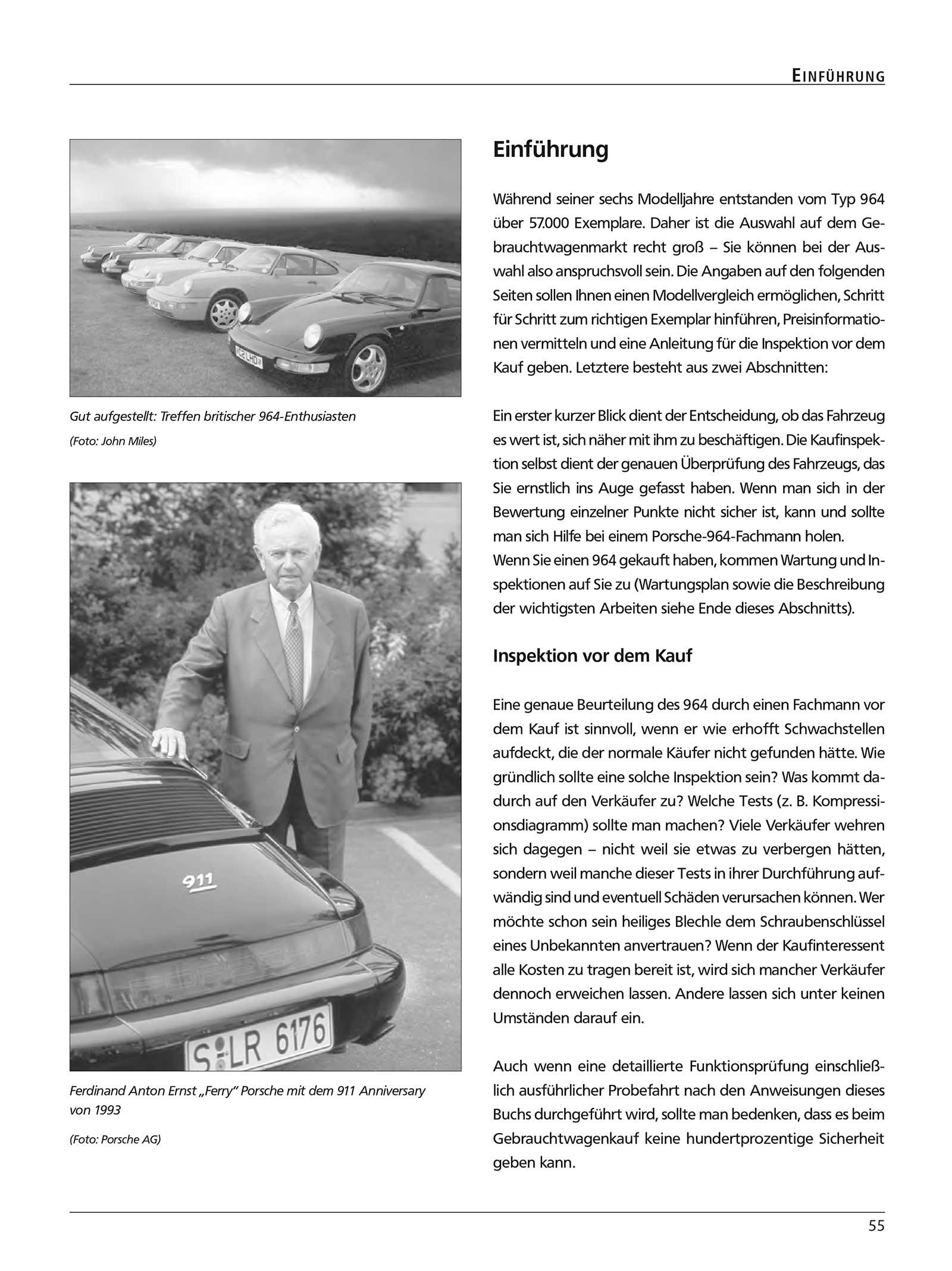 Beispielinhalt (Bild) Handbuch Porsche 911 Typ 964