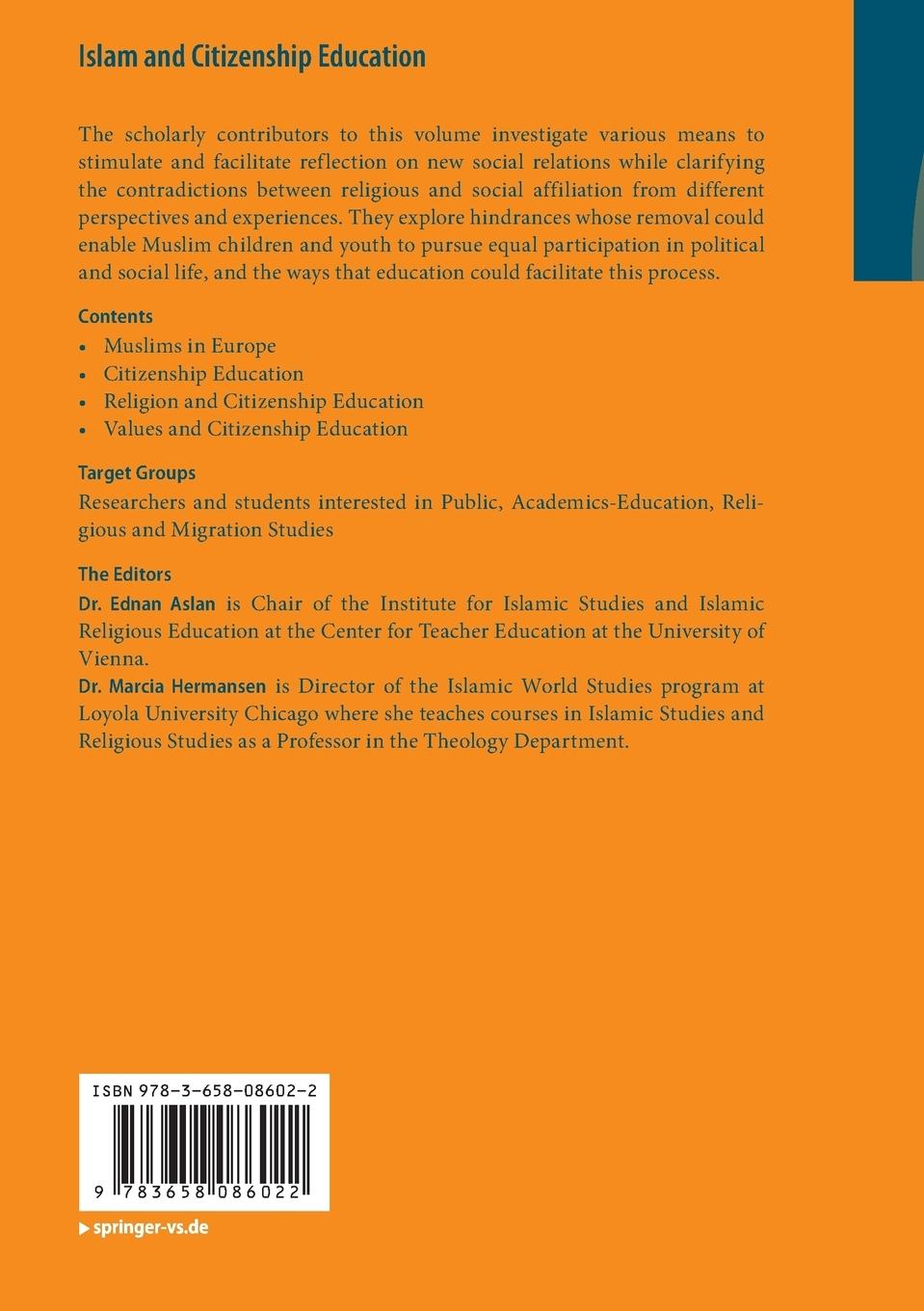 Rückseitencover Islam and Citizenship Education