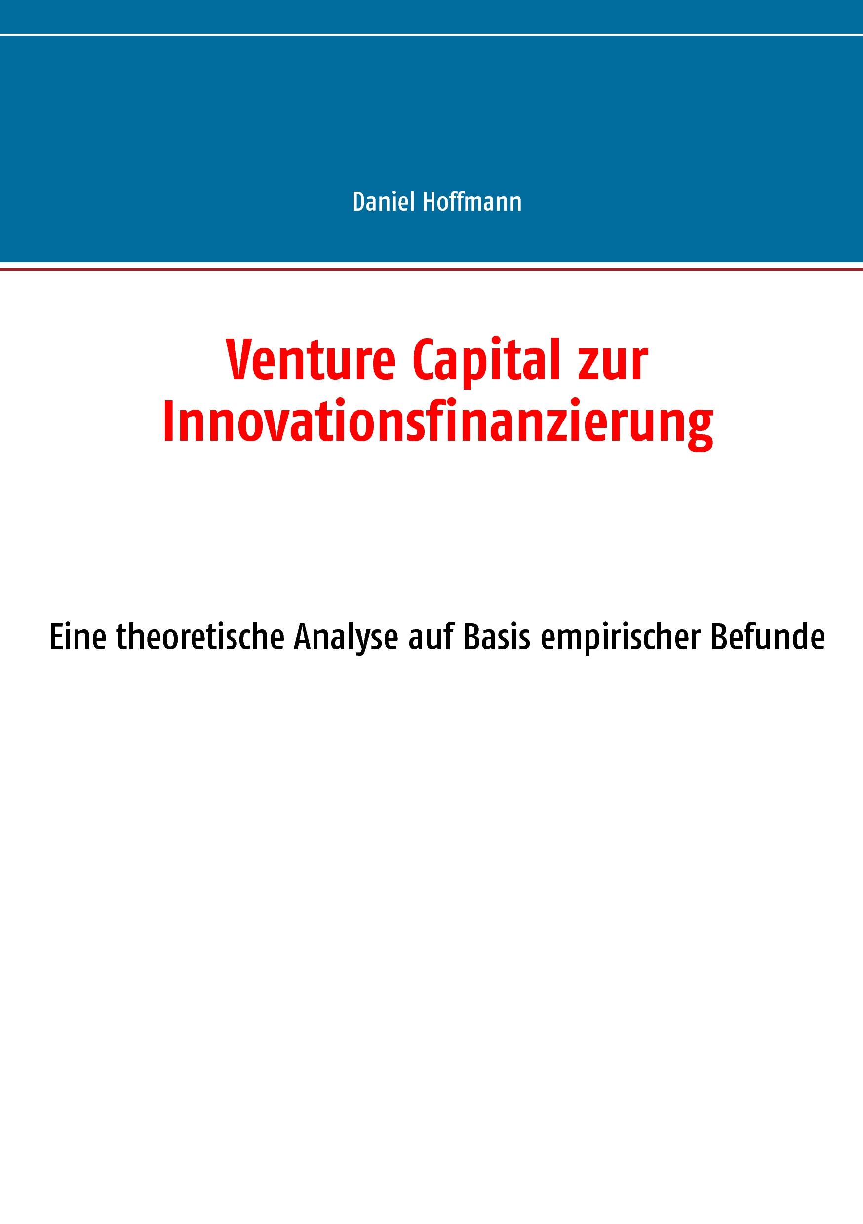 Vorderes Coverbild Venture Capital zur Innovationsfinanzierung