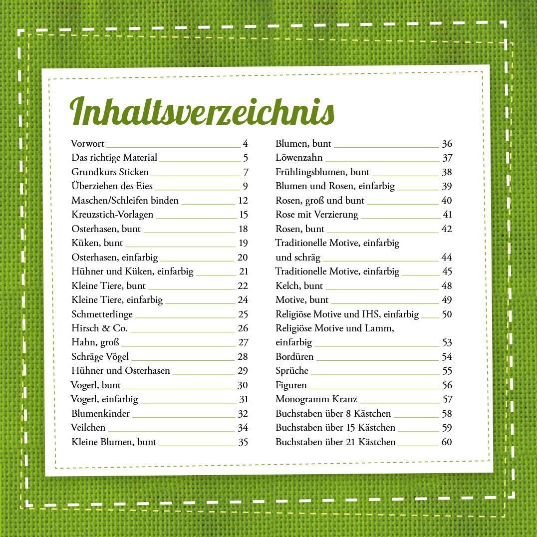 Beispielinhalt (Bild) Ostereier schön bestickt