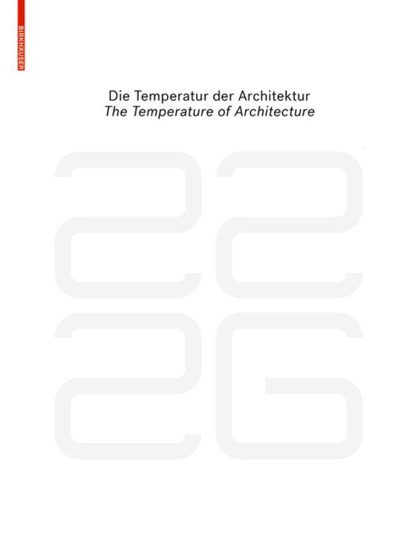 Vorderes Coverbild be 2226 Die Temperatur der Architektur / The Temperature of Architecture