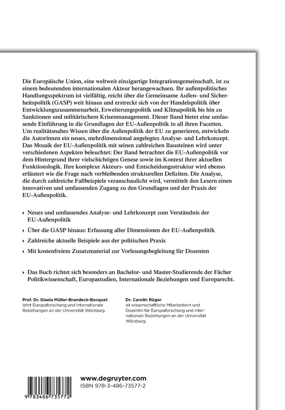 Rückseitencover Die Außenpolitik der EU