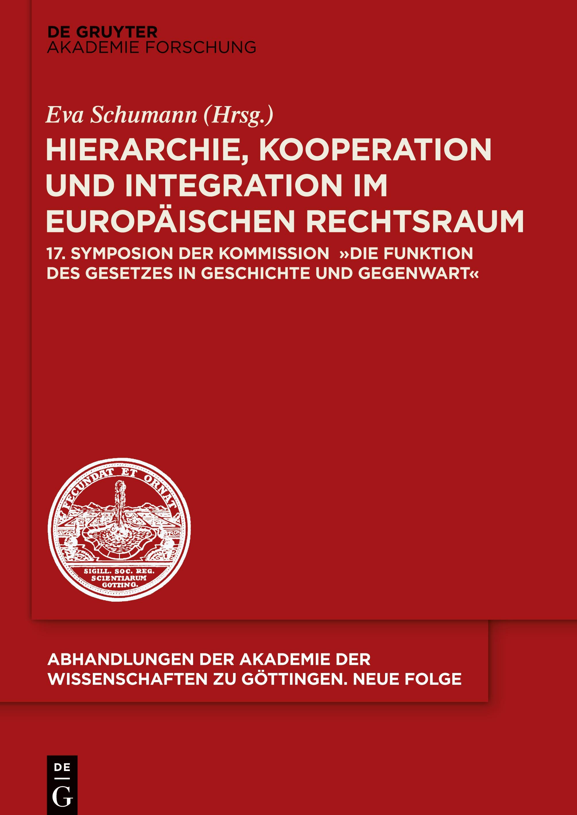 Vorderes Coverbild Hierarchie, Kooperation und Integration im Europäischen Rechtsraum