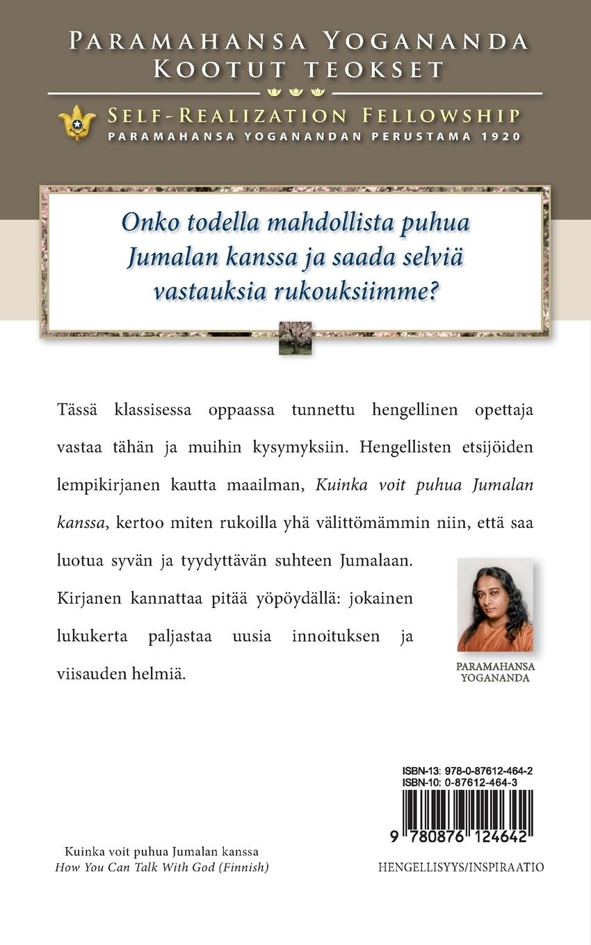 Rückseitencover Kuinka voit puhua Jumalan kanssa - How You Can Talk With God (Finnish)