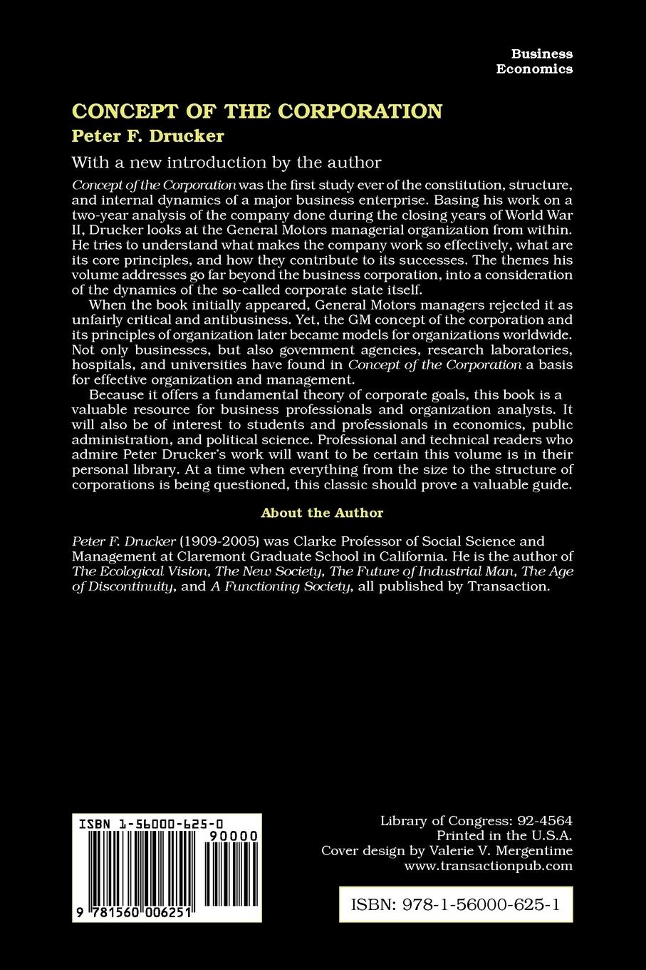 Rückseitencover Concept of the Corporation